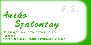 aniko szalontay business card