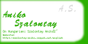 aniko szalontay business card